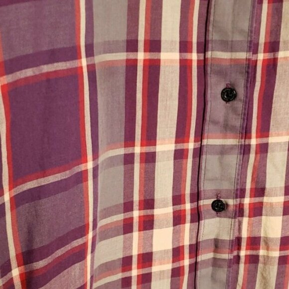Lauren Ralph Lauren Womens Purple Plaid Cotton Long Sleeve Button Down Shirt LP - Picture 3 of 5
